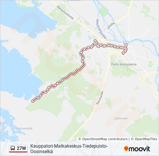 27W bus Line Map