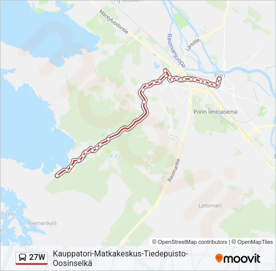27W Bus Line Map