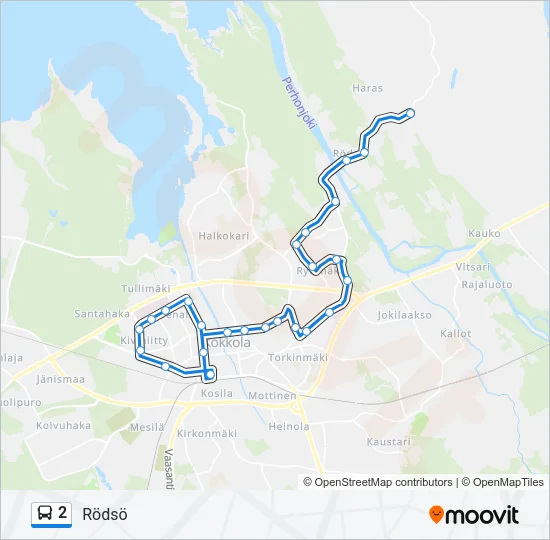 2 Bus Line Map