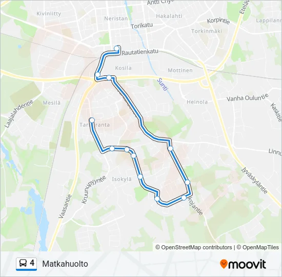 4 Bus Line Map