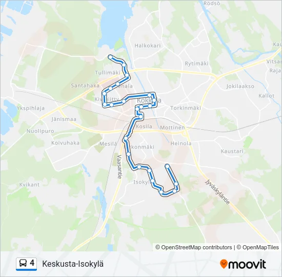 4 Bus Line Map