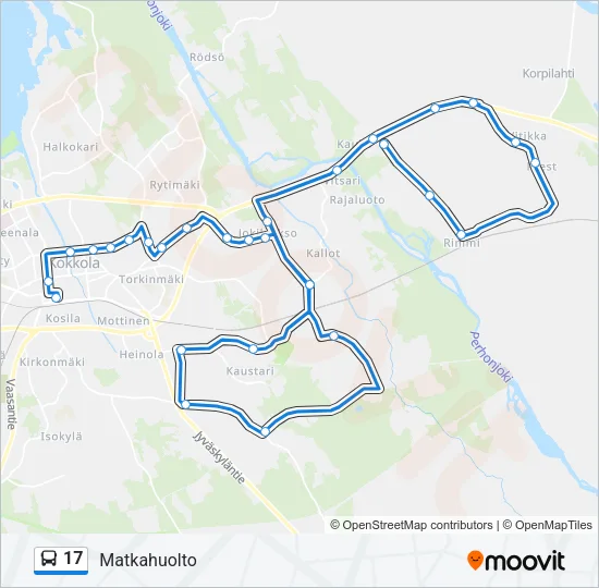 17 Bus Line Map