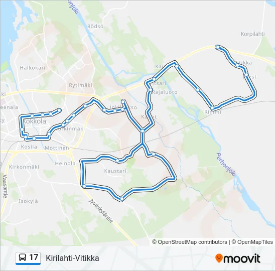 17 Bus Line Map