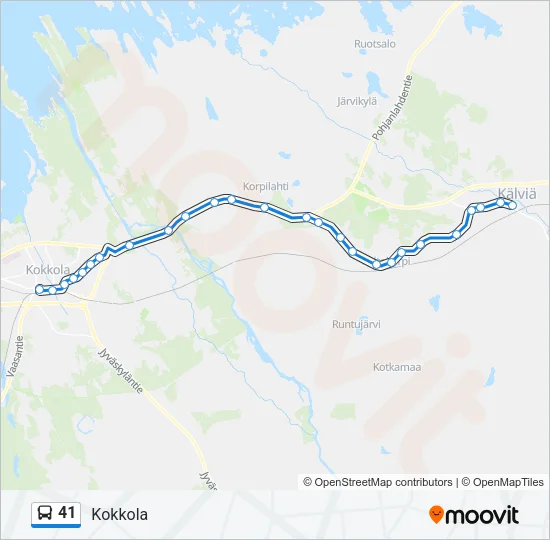 41 Bus Line Map