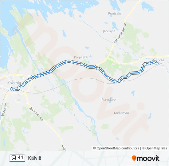 41 Bus Line Map