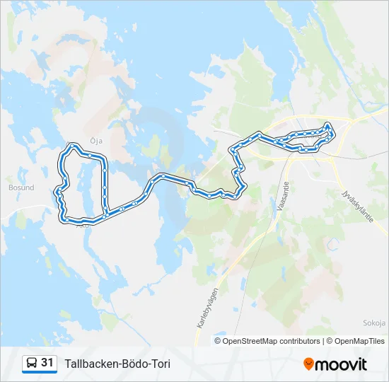 31 Bus Line Map