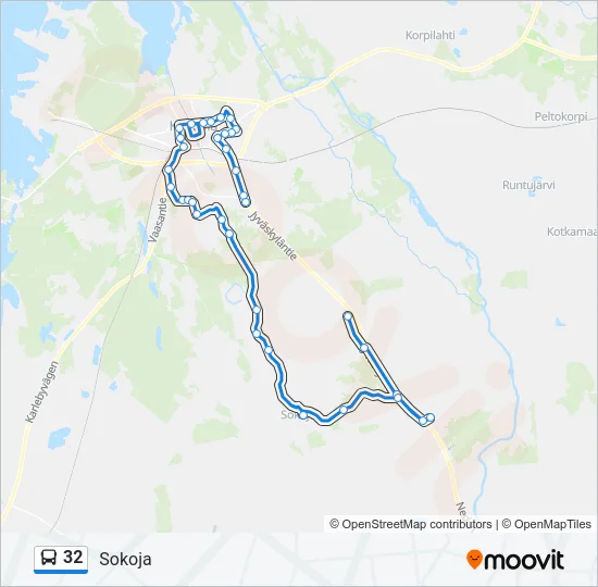 32 Bus Line Map