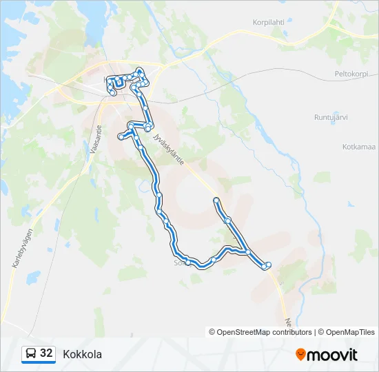 32 Bus Line Map