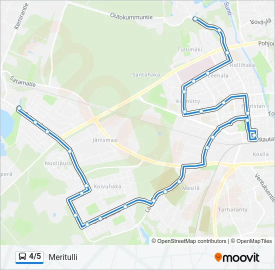 4/5 Bus Line Map