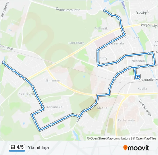 4/5 Bus Line Map