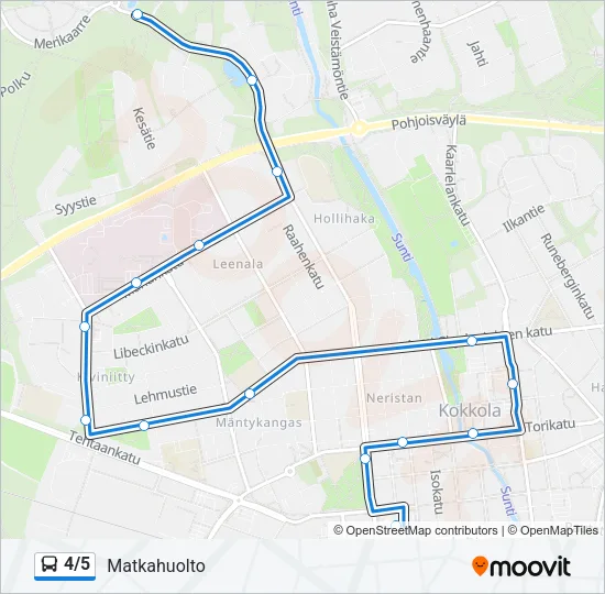 4/5 Bus Line Map