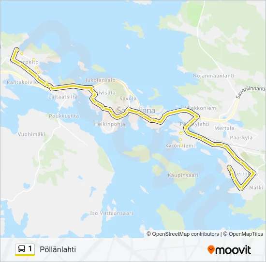 1 Bus Line Map