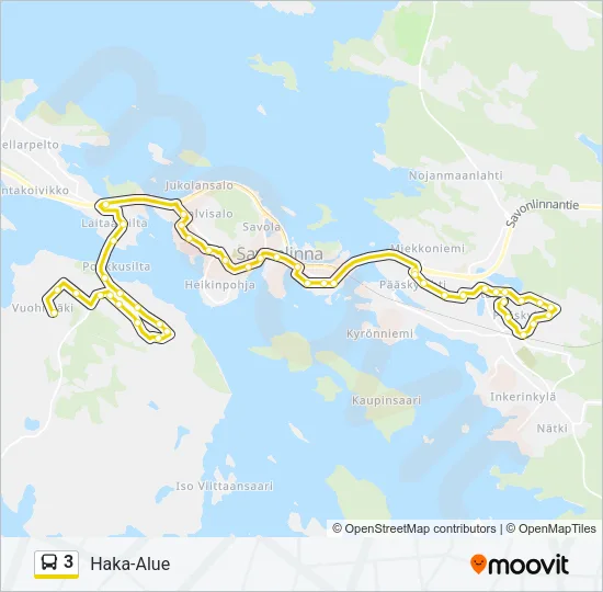 3 Bus Line Map