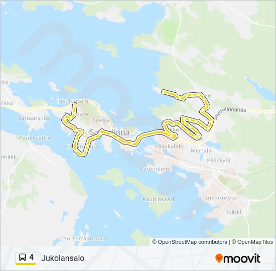 4 Bus Line Map