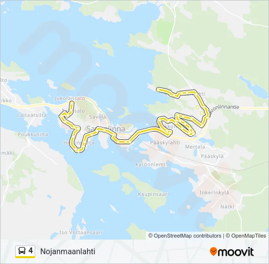 4 Bus Line Map