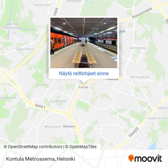 Kuinka päästä kohteeseen Kontula Metroasema paikassa Helsinki  kulkuvälineellä Bussi, Metro tai Raitiovaunu?