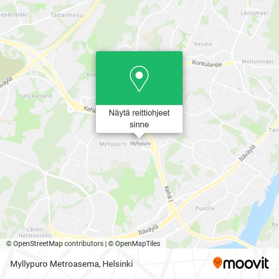 Myllypuro Metroasema kartta