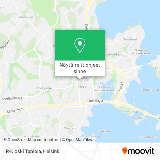 R-Kioski Tapiola kartta