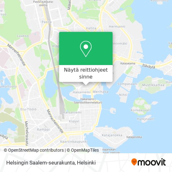 Helsingin Saalem-seurakunta kartta