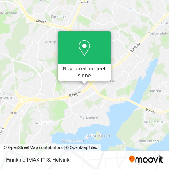 Finnkino IMAX ITIS kartta