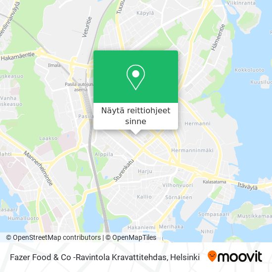 Fazer Food & Co -Ravintola Kravattitehdas kartta