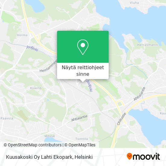 Kuusakoski Oy Lahti Ekopark kartta