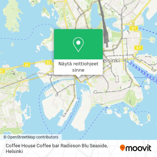 Coffee House Coffee bar Radisson Blu Seaside kartta