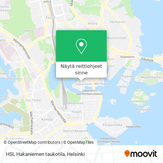 HSL Hakaniemen taukotila kartta
