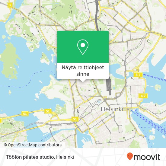 Töölön pilates studio kartta