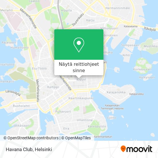 Kuinka päästä kohteeseen Havana Club paikassa Helsinki kulkuvälineellä  Bussi, Metro tai Juna?