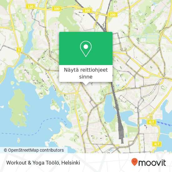 Workout & Yoga Töölö kartta