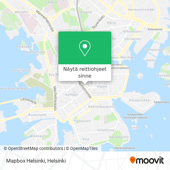 Mapbox Helsinki kartta