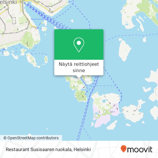 Restaurant Susisaaren ruokala kartta