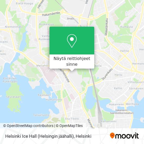 Helsinki Ice Hall (Helsingin jäähalli) kartta