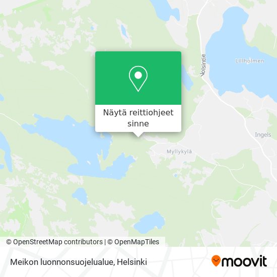 Meikon luonnonsuojelualue kartta