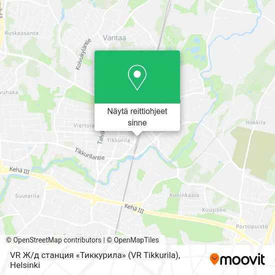 VR Ж / д станция «Тиккурила» (VR Tikkurila) kartta