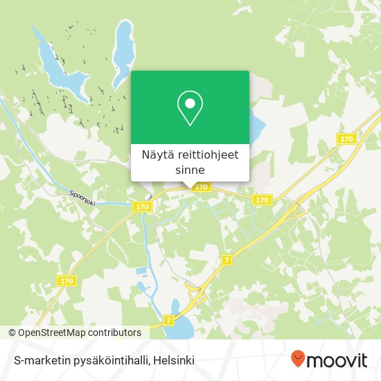 S-marketin pysäköintihalli kartta