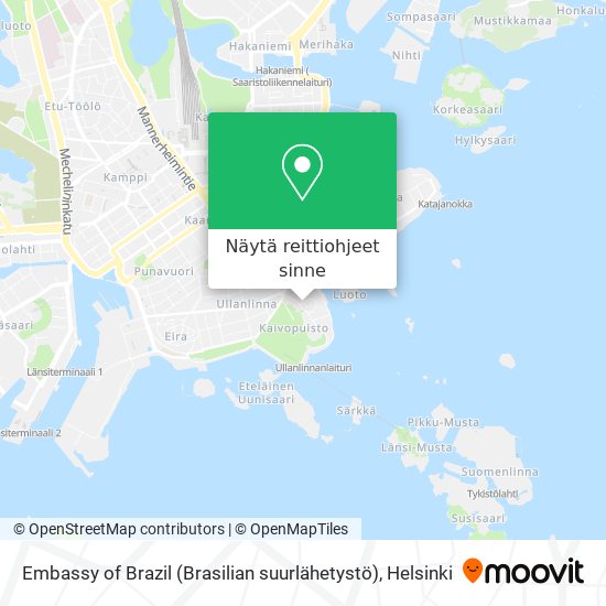 Embassy of Brazil (Brasilian suurlähetystö) kartta