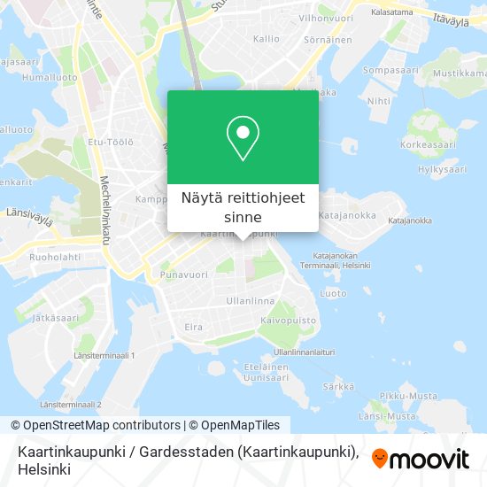 Kaartinkaupunki / Gardesstaden kartta