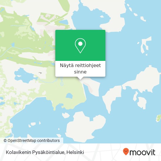 Kolavikenin Pysäköintialue kartta