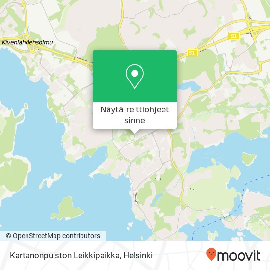 Kartanonpuiston Leikkipaikka kartta