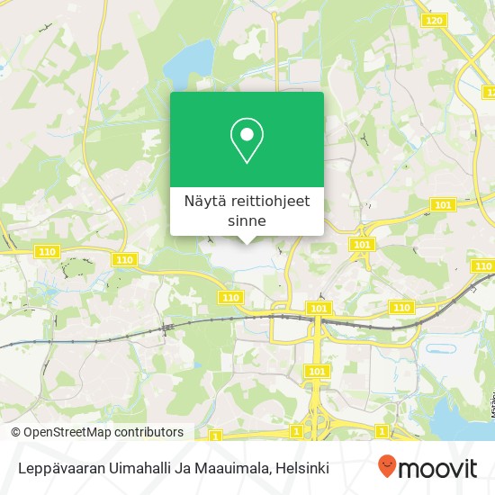 Leppävaaran Uimahalli Ja Maauimala kartta