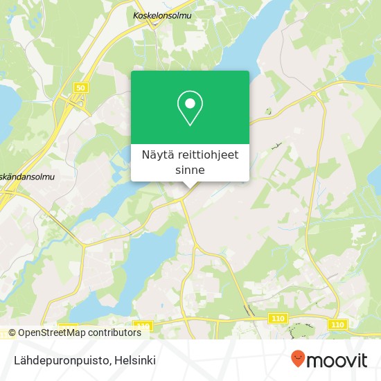 Lähdepuronpuisto kartta