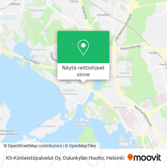 Kh-Kiinteistöpalvelut Oy, Oulunkylän Huolto kartta