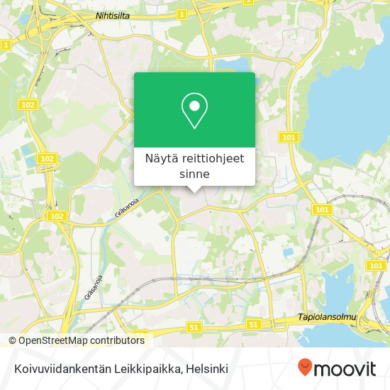 Koivuviidankentän Leikkipaikka kartta