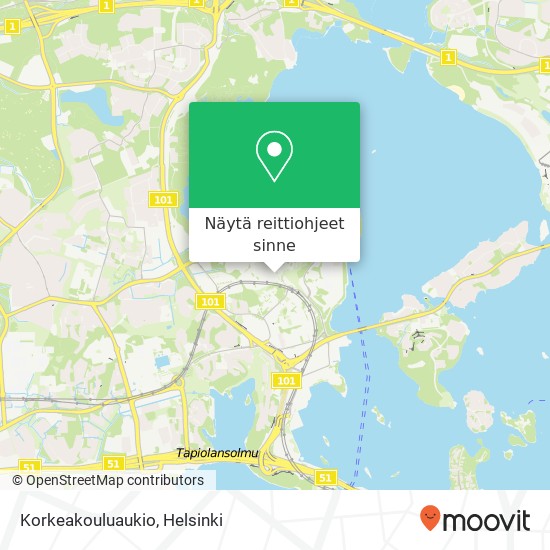 Korkeakouluaukio kartta