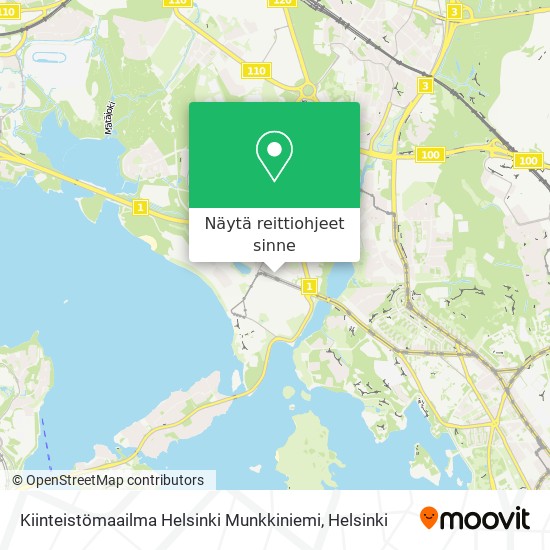 Kiinteistömaailma Helsinki Munkkiniemi kartta