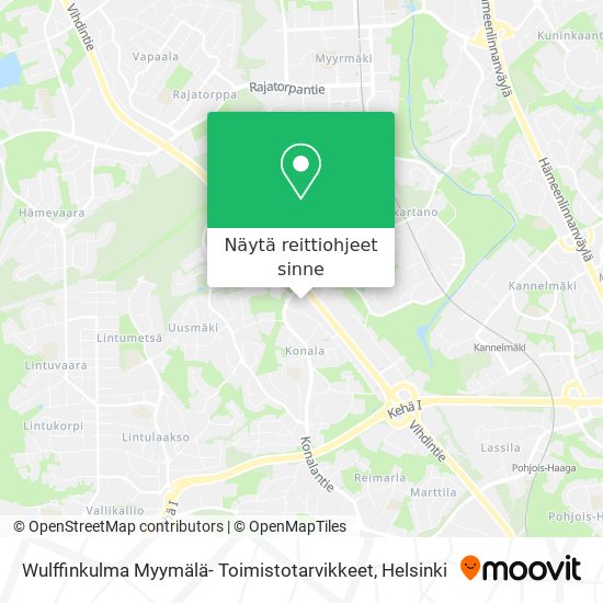 Wulffinkulma Myymälä- Toimistotarvikkeet kartta