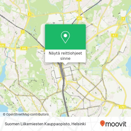 Suomen Liikemiesten Kauppaopisto kartta