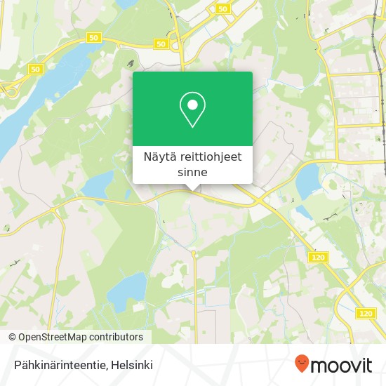 Pähkinärinteentie kartta